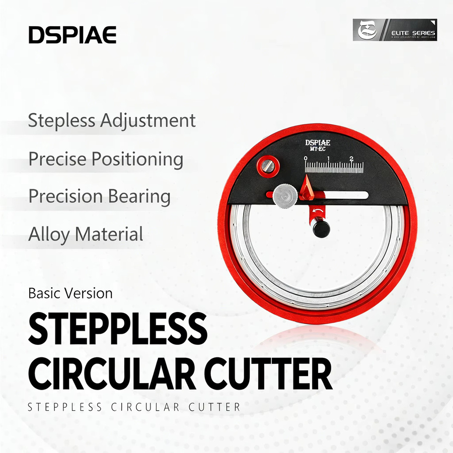 DSPIAE MT-EC Stufenloser Rundschneider Einstiegsversion aus Metall in Rot für Modellbau und Papier - Bild 4