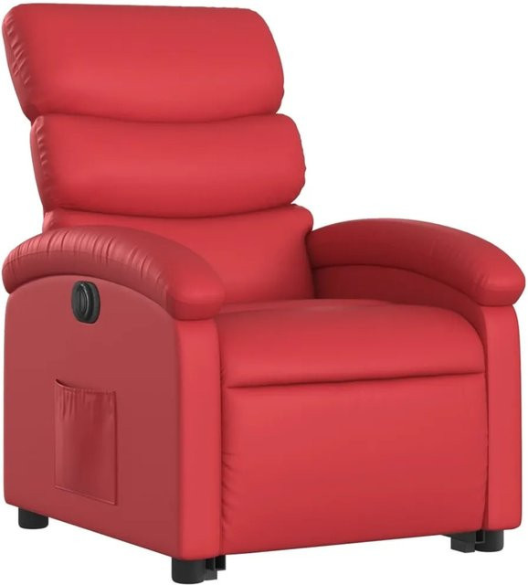 vidaXL Relaxsessel Modell 7 mit elektrischer Aufstehhilfe in Rot aus Kunstleder - Bild 1