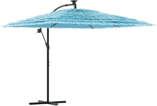 vidaXL Sonnenschirm mit Stahlmast und Polyesterbespannung in Blau, B/T/H: 269 x 269 x 235 cm - Bild 1