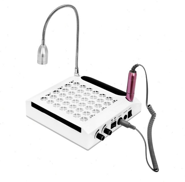 Bymaocar Nagelbohrmaschine 4-in-1, Elektrische Nagelfeile mit Staubsammler & Licht - Bild 1