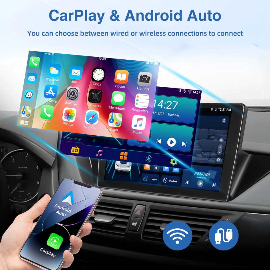 MOPECT Android 15 Autoradio für BMW X1 E84 (2010-2015) mit 10 Zoll Touchscreen, 4+64GB, WIFI, Carplay, GPS, Bluetooth, DAB, DVR und Kamera, Schwarz - Bild 3