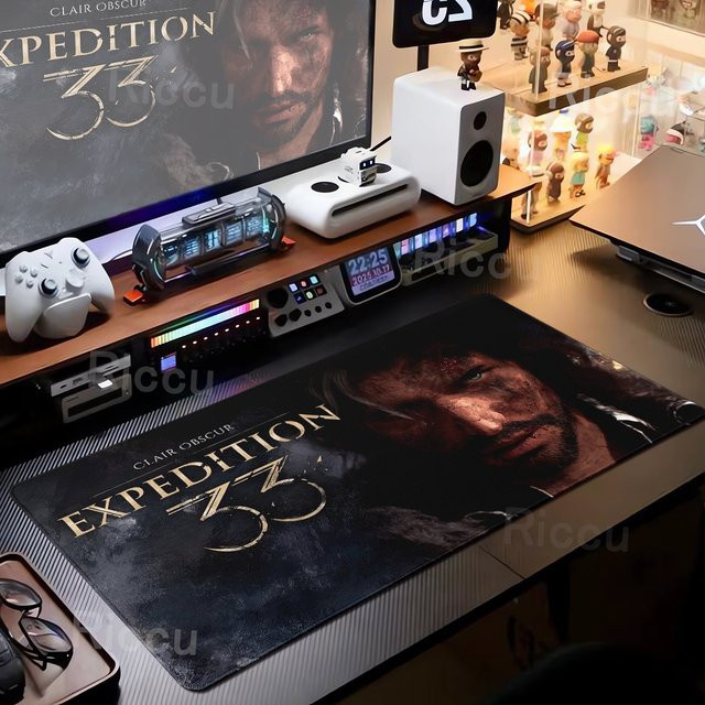 Riccu Clair Obscur Expedition 33 Gaming Mauspad XXL Schreibtischunterlage Multicolour B/T: 90 x 40 cm - Bild 1