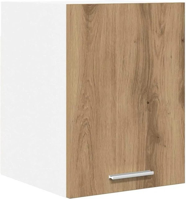 vidaXL Hängeschrank Riga modern in Eiche und Weiß mit Scharniertüren B/T/H: 30 x 31 x 40 cm - Bild 1
