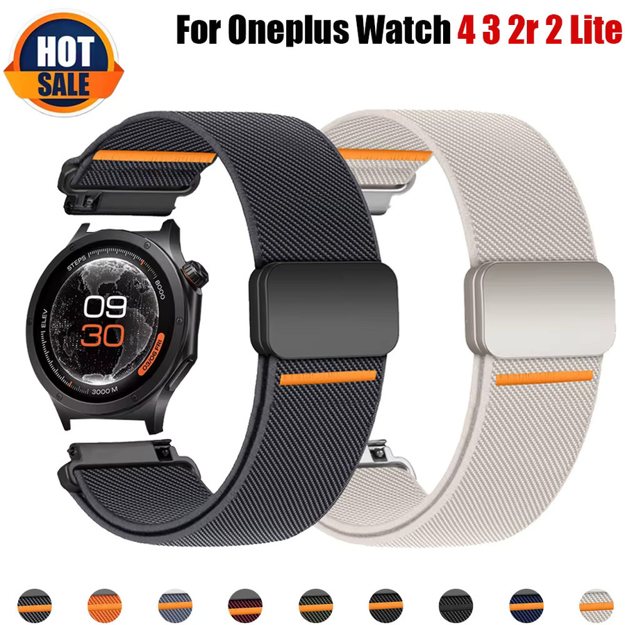 OnePlus Uhrenarmband Nylon, Schwarz, Smartwatch Zubehör - Bild 3