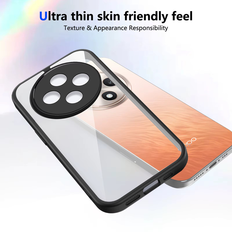 Stoßdämpfende Silikon-Schutzhülle für Oppo Reno 12F und Oppo Reno 12 FS, transparente matte Rückseite, Hartschalen-Cover - Bild 3