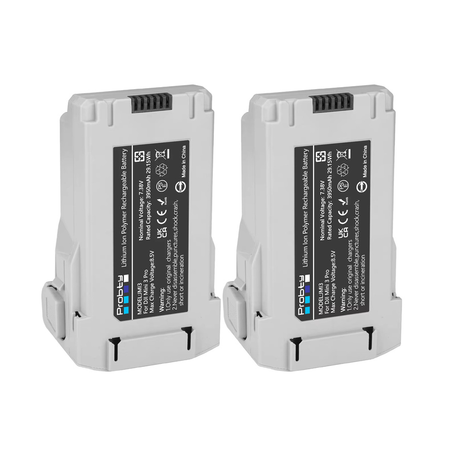 Probty Intelligente Flugbatterie für DJI Mini 3 und Mini 3 Pro, 3950 mAh, Grau - Bild 2