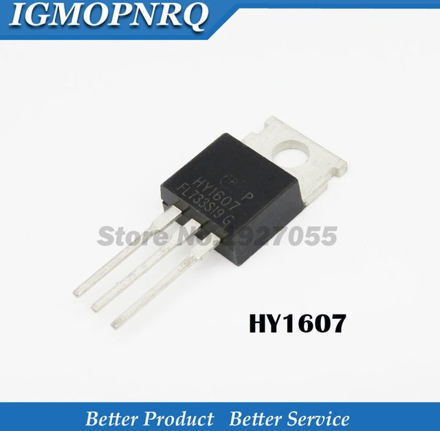 10er Set HY1607 TO-220 MOS Transistor in Schwarz - Bild 1