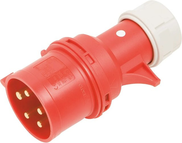 PCE CEE-Stecker 5-polig 32 A/380 V IP44 Rot B/T/H: 130,0 x 55,0 x 55,0 cm - Bild 2
