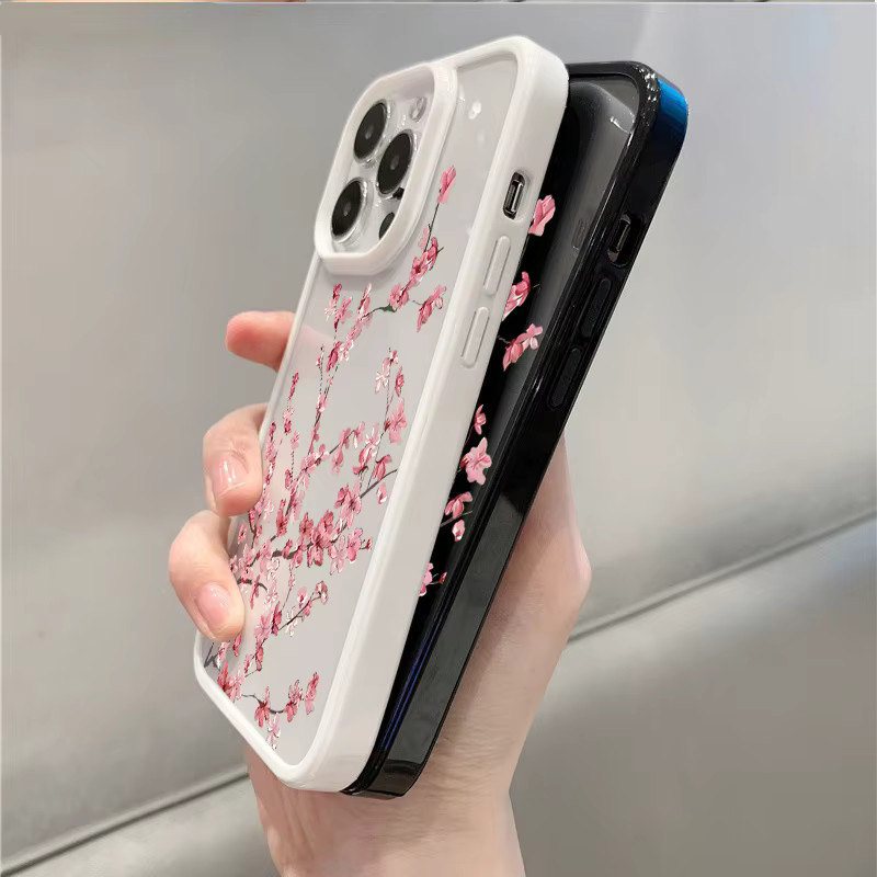 Samsung Handyhülle mit Kirschblüten-Blumenmuster in Multicolour für Galaxy S26 Plus S25 Ultra S24 S23 S21 S25 FE A56 A55 A54 A53 A35 A34 A16 A15 A06 5G Cover - Bild 1