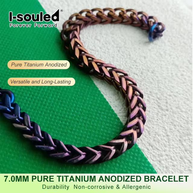i-souled Halskette Titan, Fischgrätenkette, 7 mm, Unisex - Bild 1