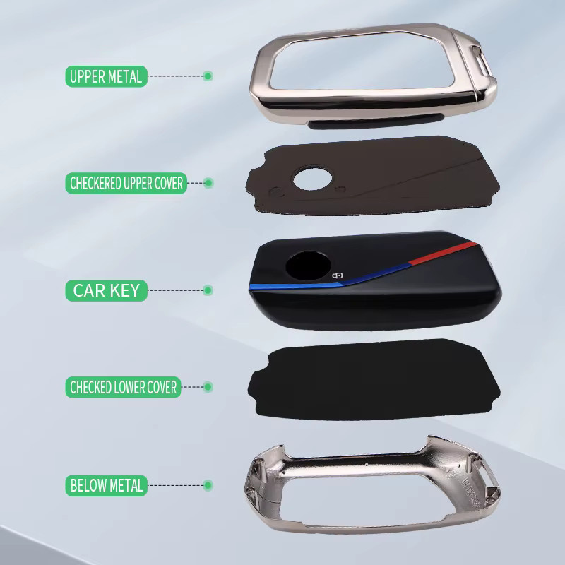 Cortex Smart Key Fob Case Cover Shell mit Schlüsselanhänger für BMW 7er XM IX I7 X7 G07 2023 - Bild 4
