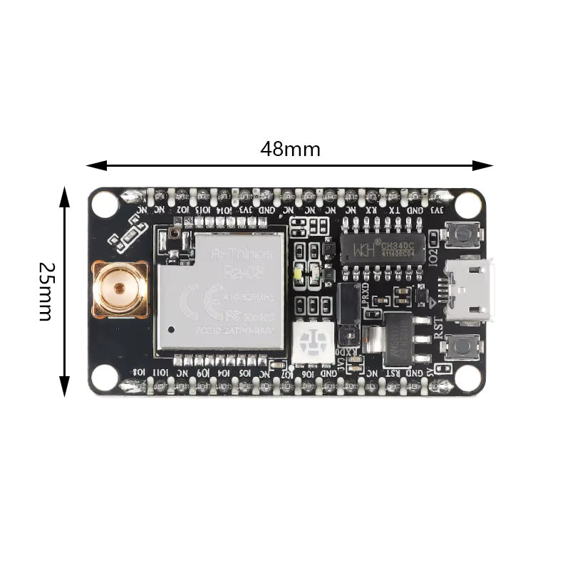 Ra-08H LoRaWAN RF Development Board Modul mit ASR6601 Chip und SMA Schnittstelle für externe Antennen, Farbe: Schwarz - Bild 2