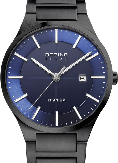 Bering Solarmuhr, Titan, Blau, 39 mm, Herren - Bild 1