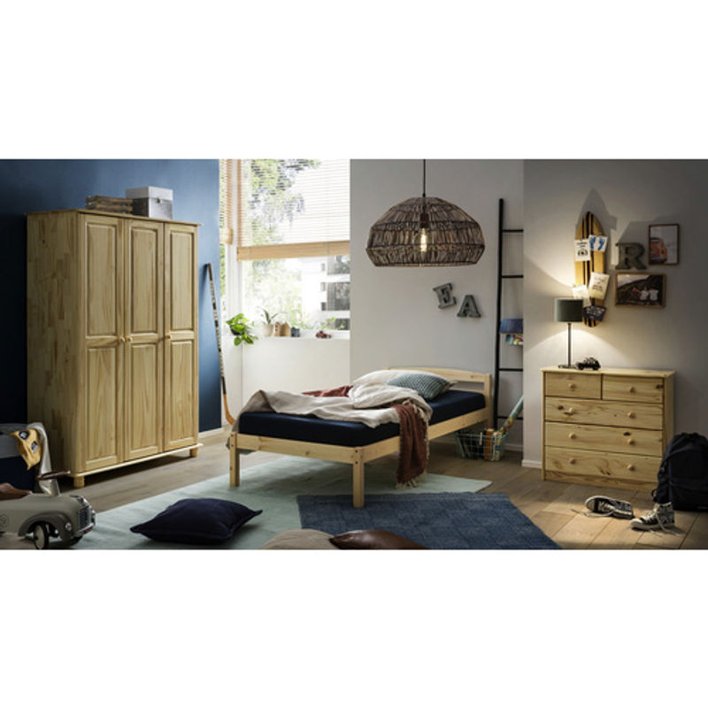 Kleiderschrank SIT-Möbel 19000-70 aus Kiefernholz in Braun und Beige, B/T/H: 120 x 52 x 178 cm - Bild 3