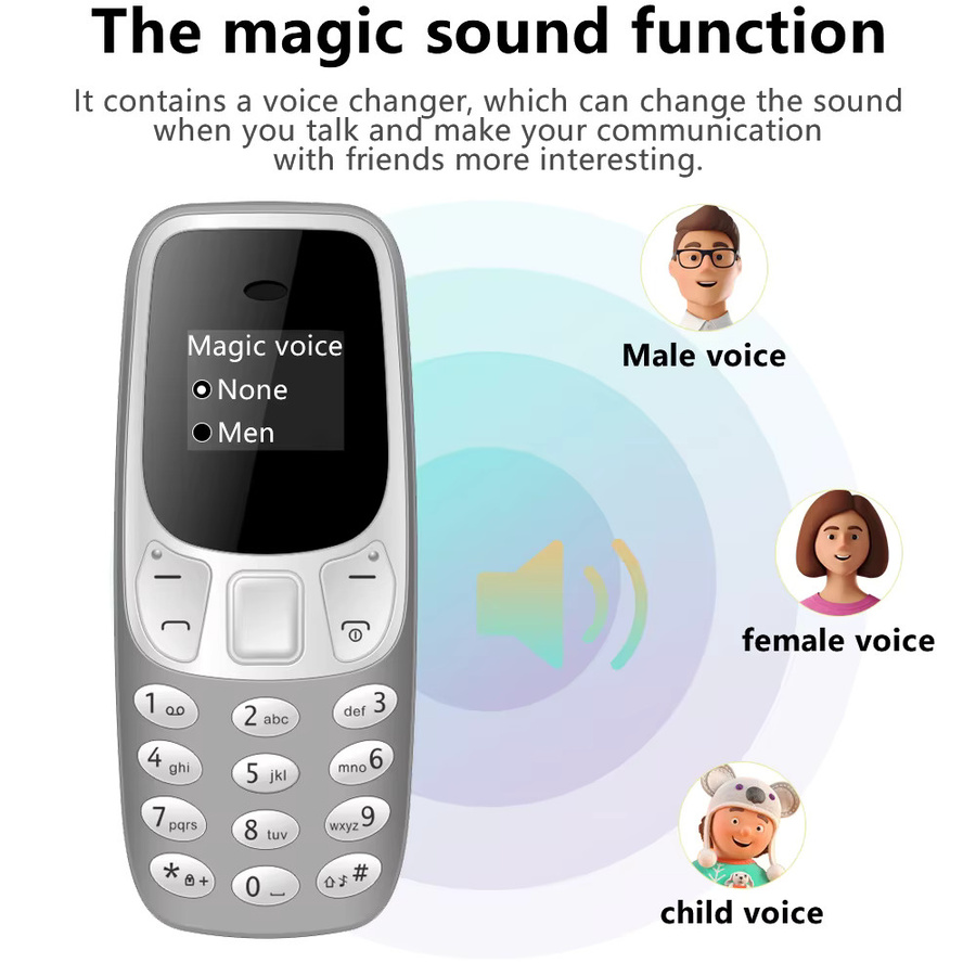 SERVO BM10 Mini-Mobiltelefon in Pink mit 2G GSM, Bluetooth und 2 SIM-Standby sowie MP3-Player - Bild 2