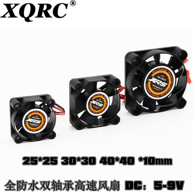 XINQIRC DC-Kühlventilator, wasserdichter Lüfter für RC-Modellmotoren, Schwarz, Kunststoff - Bild 1