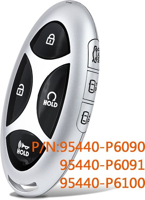 KEYECU Smart Remote Auto Schlüsselanhänger für Hyundai Santa Fe MX5 2023 2024 2025 in Silber - Bild 1