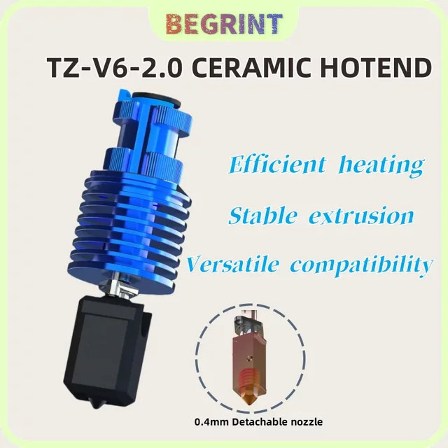 BEGRINT Upgrade TZ V6 2.0 Hotend Kit Hochgeschwindigkeitsdruckkopf mit Hi-End Extruder J-Kopf für Ender 3, Ender 3 PRO, Ender 3 V2, CR10 und VORON 2.4 - Bild 1