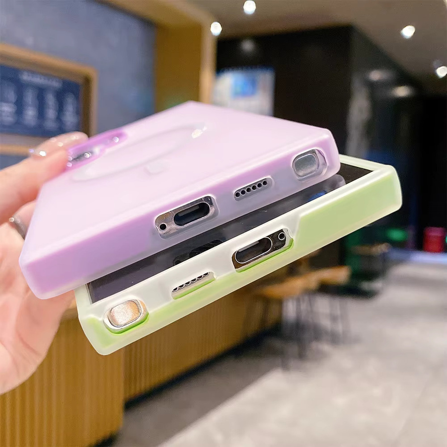 Stoßfeste 2-in-1 Silikon Hülle mit MagSafe Magnet für Samsung Galaxy S26 Ultra S25 Ultra S24 S23 A56 A36 A26 A16 A55 A54 in Bonbonfarben - Bild 2