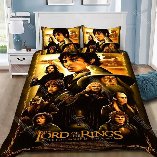Bettwäsche-Set Der Herr der Ringe von Tinika Chen mit Kissenbezug für Einzelbett oder Doppelbett, Größe US Full (B/H: 200 x 230 cm) - Bild 1