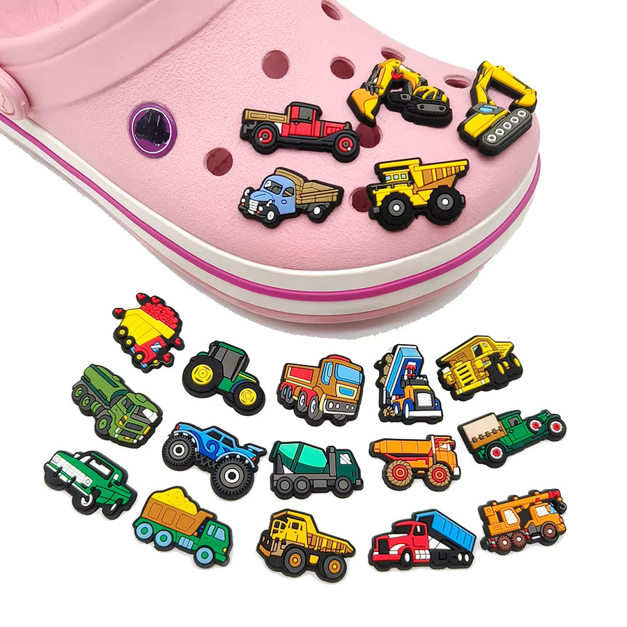 Potdemiel Schuhzubehör, Baufahrzeug-Serie, PVC, 20 Stück - Bild 3