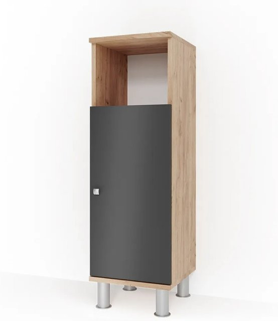 Vicco Badschrank Fynn Midischrank für das Badezimmer in Anthrazit und Eiche, B/H: 30 x 95 cm - Bild 1