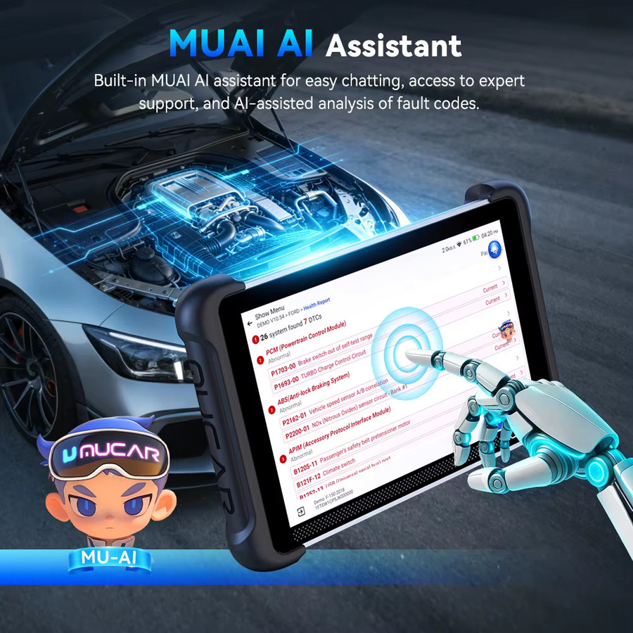 MUCAR 892BT Pro OBD2-Scanner in Schwarz mit CAN FD/DoIP Alle-System-Diagnose, bidirektionalem Scan-Tool und 35 Reset-Funktionen - Bild 5