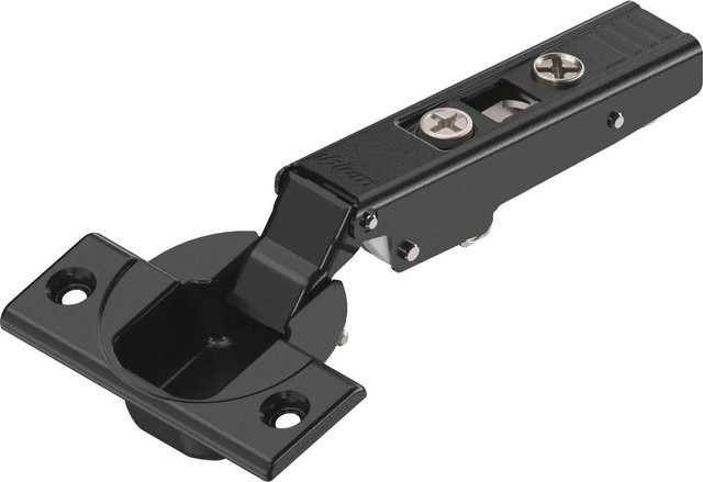 Blum Clip Top Scharnier 110 Grad Gerade ohne Feder Onyx Schwarz Matt mit Schrauben - Bild 1
