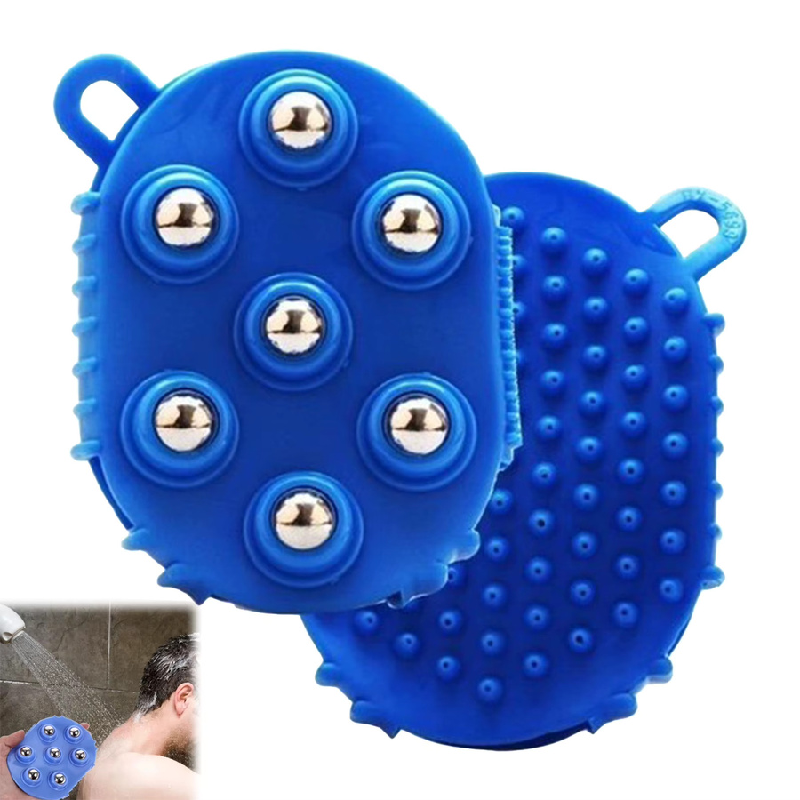 360 Grad drehbare Stahlkugel-Massagebürste, Unisex - Bild 5