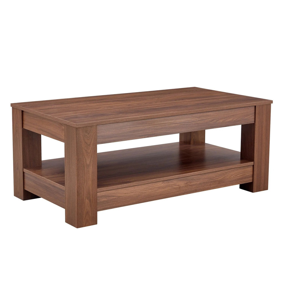 okwish Couchtisch aus Holz und MDF im industriellen Design, Farbe: Braun, B/T/H: 100 x 50 x 45 cm - Bild 2