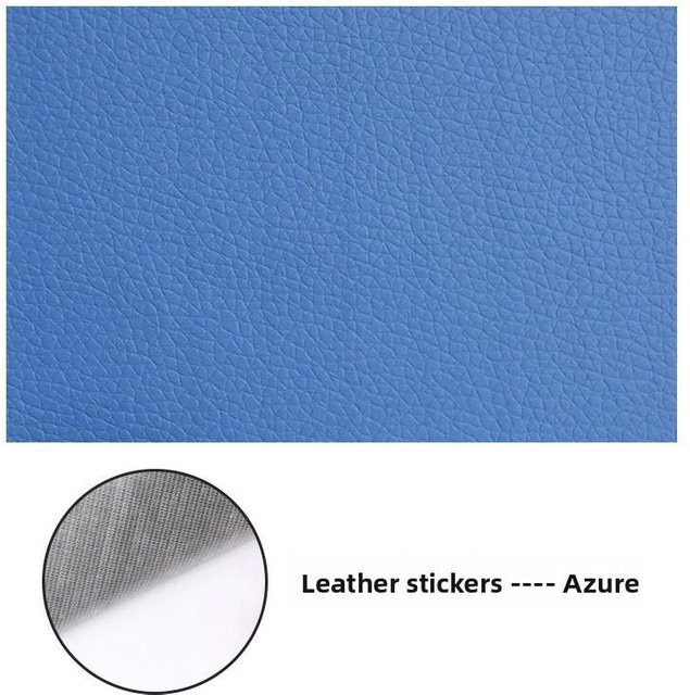 Selbstklebender Reparaturflicken aus Kunstleder von YiLi-Studio in Blau, B: 30 cm, L: 100 cm - Bild 1