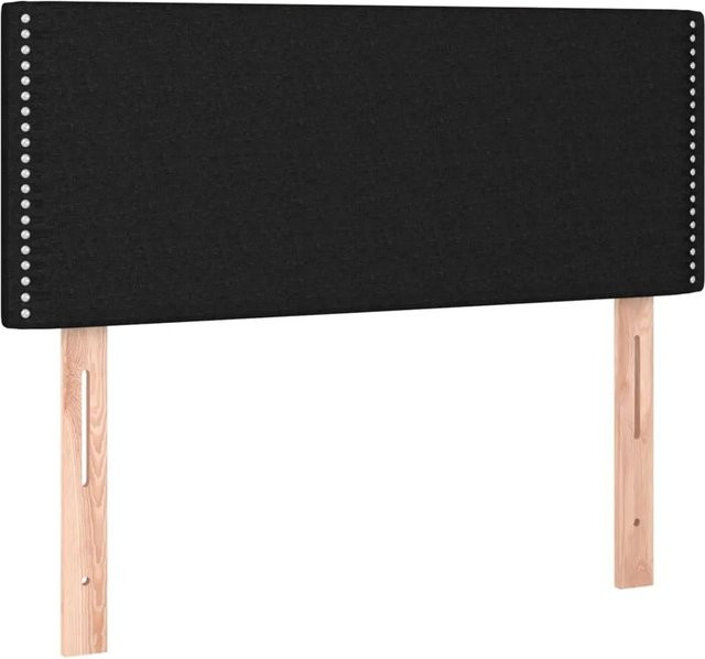 vidaXL Kopfteil Schwarz aus Stoff und Lärchenholz, B/T/H: 90 x 5 x 78-88 cm - Bild 1