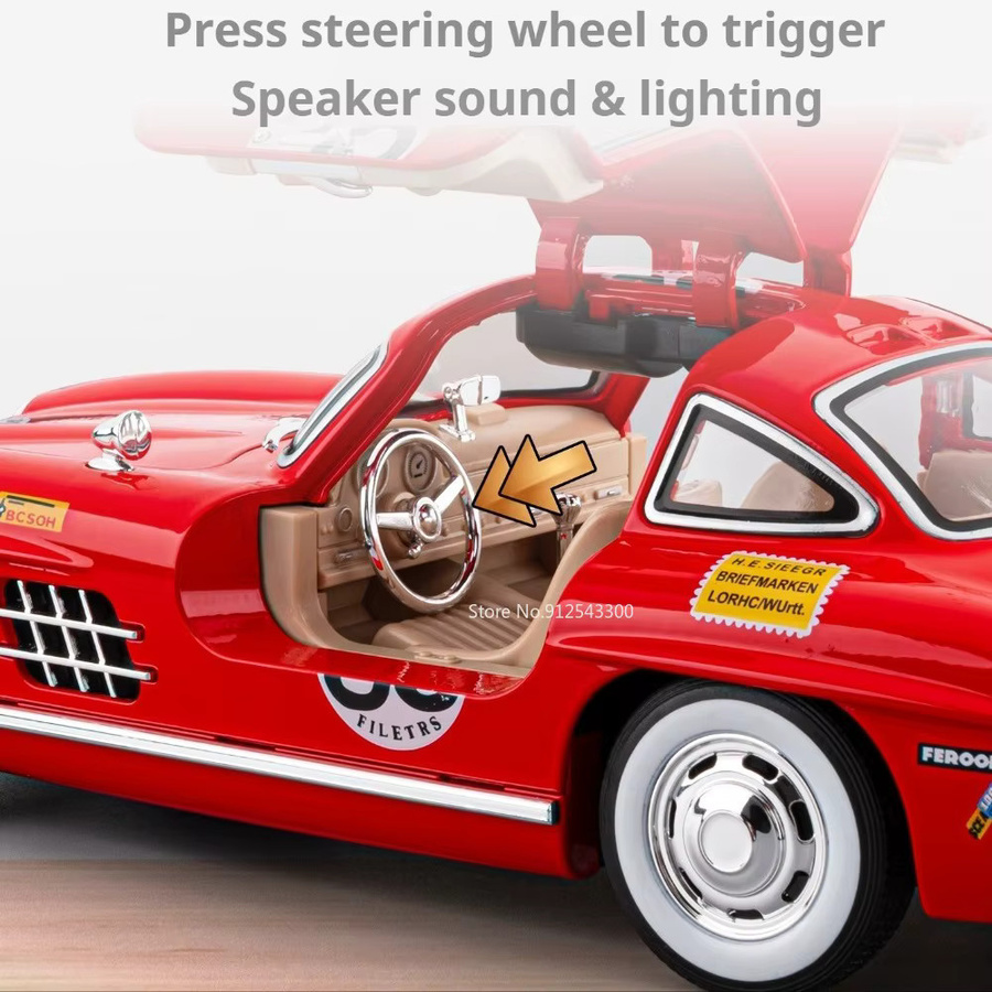 RMZ city 300SL 500K Automodell-Spielzeug, 1:18, mit Licht und Sound, Rot - Bild 3