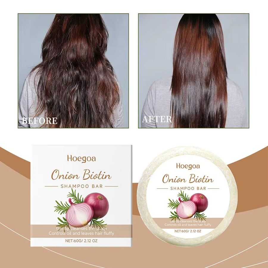 eelhoe Zwiebel- und Biotin-Shampoo-Seife, 60g, Unisex, Rosmarinextrakt - Bild 3