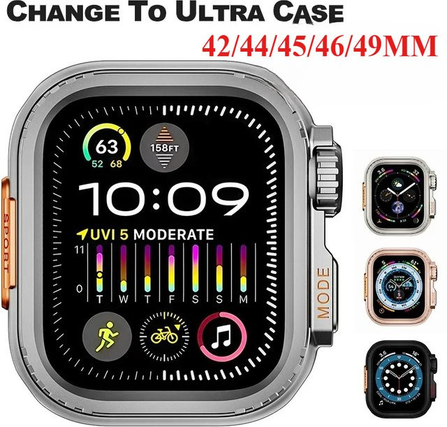 Geekthink Uhrenzubehör Metall Bumper, Edelstahl, Silber, Unisex - Bild 1