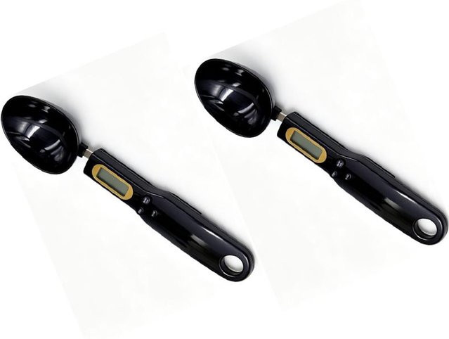 Digitale Küchenmesswaage in Löffelform von Meiteai-Home mit LCD-Display, Schwarz - Bild 1