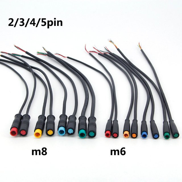 Julet Elektro-Ebike-Steckverbinder M6 M8 wasserdichter Stecker-Buchse Kabelanschluss für Signalsensoren in Schwarz - Bild 1