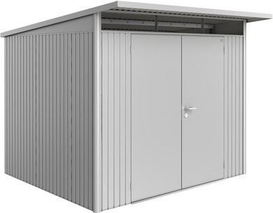 Biohort Gerätehaus AvantGarde mit Doppeltür aus Stahl in Silber Metallic, B/H/T: 260 x 218 x 260 cm - Bild 2