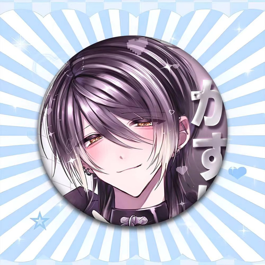 bilibili Brosche, Anime Kasurich Cartoon-Stil, Emaille-Pin, rund - Bild 5