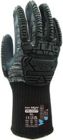 Arbeitshandschuh Wonder Grip IronShield WG-33FP in Schwarz, Größe 8, mit Latexbeschichtung und EN 388 Schutzstandard - Bild 1
