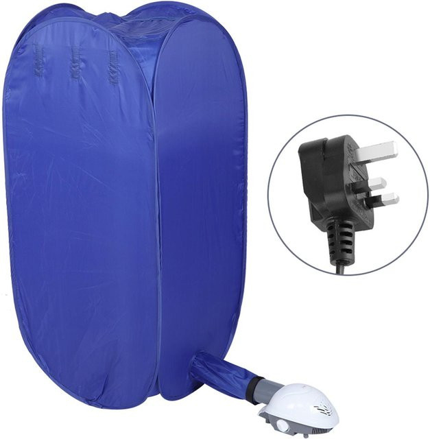 Aimo Multifunktionaler faltbarer elektrischer Wäscheständer mit Trocknungsfunktion in Blau (UK-Stecker, 220V) - Bild 1
