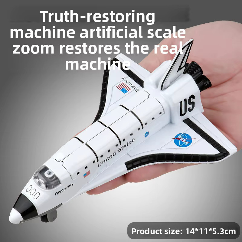 KaKBeir Space Shuttle Modell aus Metall in Weiß als Weltraum-Simulation und Dekoration für Kinder - Bild 2