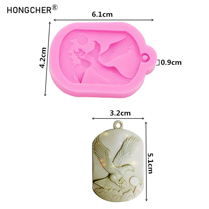 HONGCHER Halskette Anhänger, Harz, Tropfenform - Bild 2