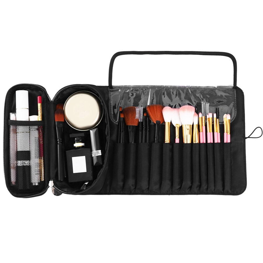 Tragbare und faltbare Kosmetiktasche als Organizer für Make-up, Pinsel und Lippenstift - Bild 2