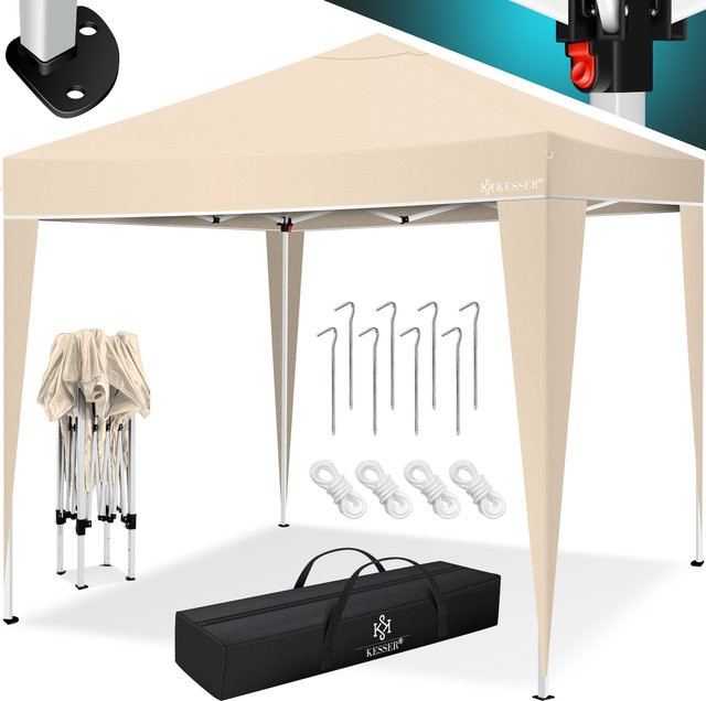 KESSER Pavillon Faltpavillon mit Pop-Up Klicksystem und Tragetasche mit Rollen, wasserdicht und UV-Schutz 50+, B/T: 300 x 300 cm - Bild 1