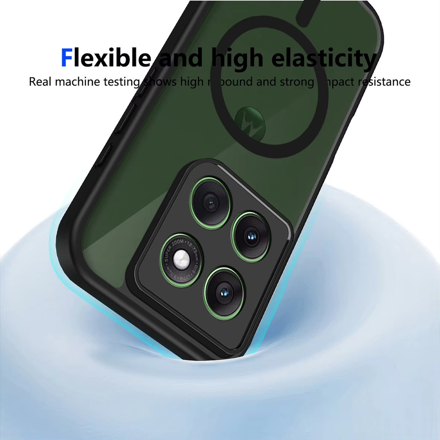 Matte magnetische Hülle für Motorola Edge 70 40 Neo 50 60 Pro 60S Fusion G67 G57 Power G56 G86 in Schwarz mit MagSafe Wireless Charge Kompatibilität - Bild 2