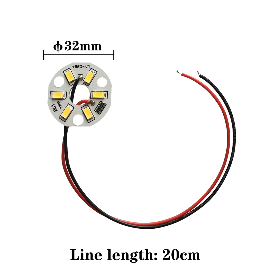 5er Set 3W LED-Chips mit 20 cm Kabel für Oberflächenmontage in verschiedenen Farben - Bild 2