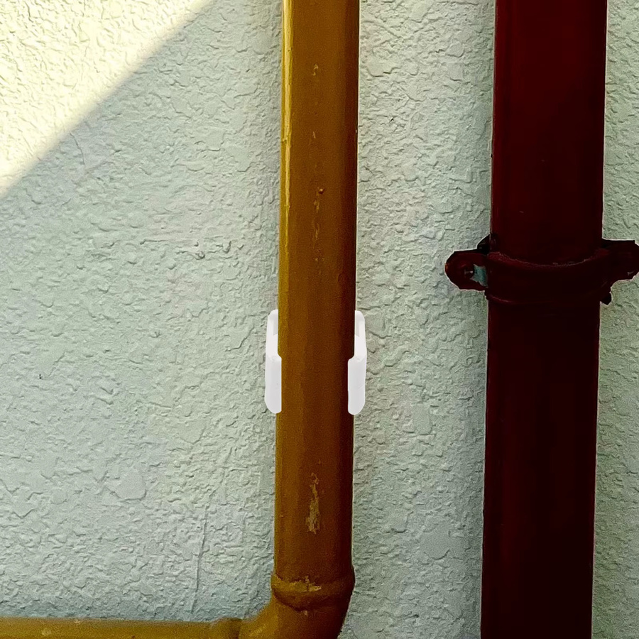 50 Stück U-förmige Rohrklemmen aus Kunststoff in Weiß, 16 mm, PVC-beschichtet zur Befestigung von Dünnwand-Schläuchen - Bild 2
