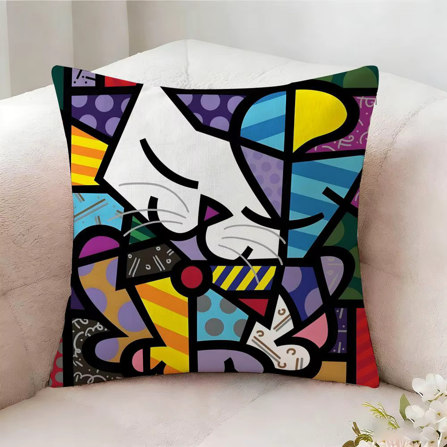 SINGER Romero B-Britto Kissenbezug, quadratisch, weiß/mehrfarbig, B/B/B: 30 x 30 x 30 cm - Bild 3