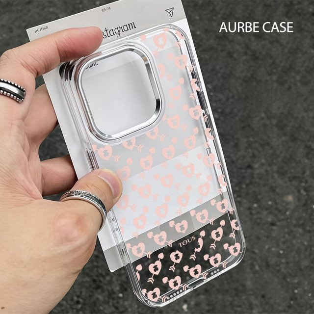 Aurbe Handyhülle für iPhone 17 16 15 14 13 12 11 Pro Max und 16E mit silbernem Linsenrahmen in Transparenter Optik - Bild 1